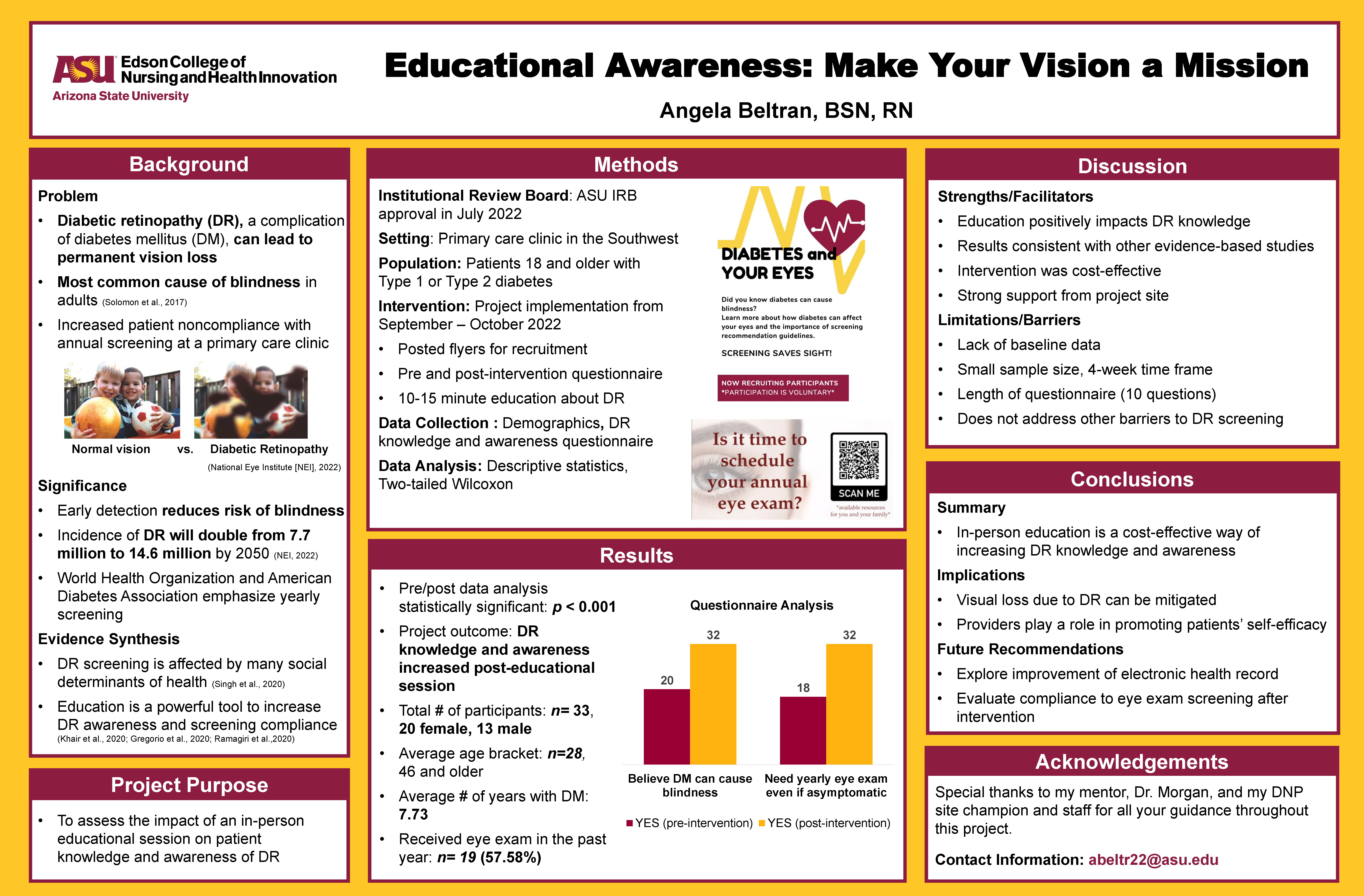 Educational Awareness: Makes your vision a mission poster