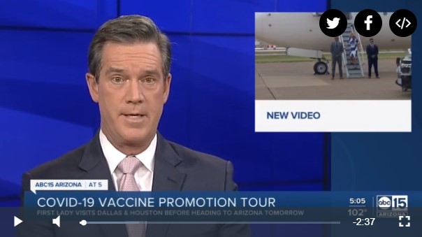 Image of ABC 15 News about COVID-19