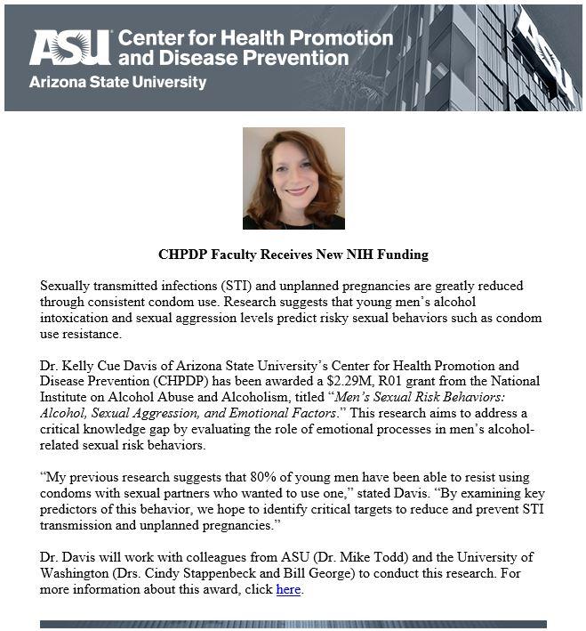 CHPDP Faculty Receives New NIH Funding
